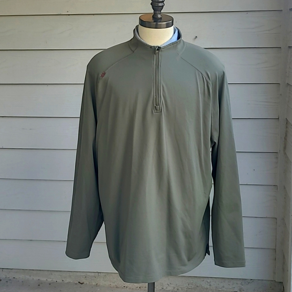 RHONE Light Olive Green Training Blend Long Sleeve XXL Athleisure Sweater Shirt‎